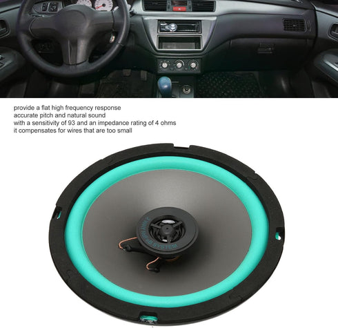 6.5in Car Audio Speaker Subwoofer, 160W High Power Bass Surround Sound Stereo Subwoofer Speaker System 93 DB, 4 Ohm, 50 Oz Magnet, 70Hz-18KHz Voic...