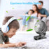 HONYIN 720° Rotation Small Desk & Clip on Fan with Sturdy Clamp, 3 Speeds, Quiet Little Personal Cooling Fan by USB Plug In, for Bedroom Office De...