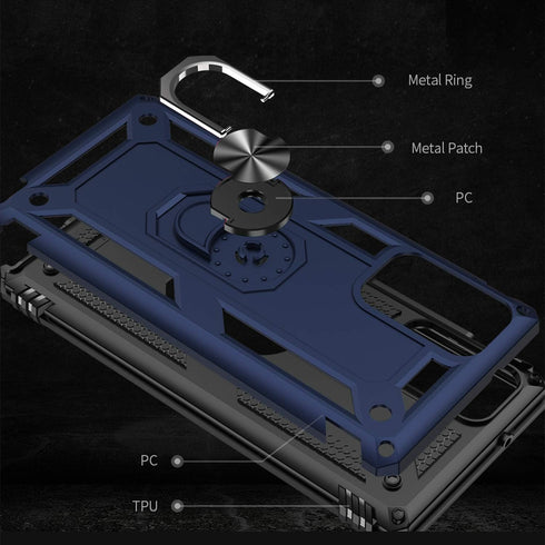 case for Samsung Galaxy Note 20 Case, Military Grade 360 Degree Rotating Metal Ring Holder Kickstand Protective Phone Cover for Samsung Galaxy Not...