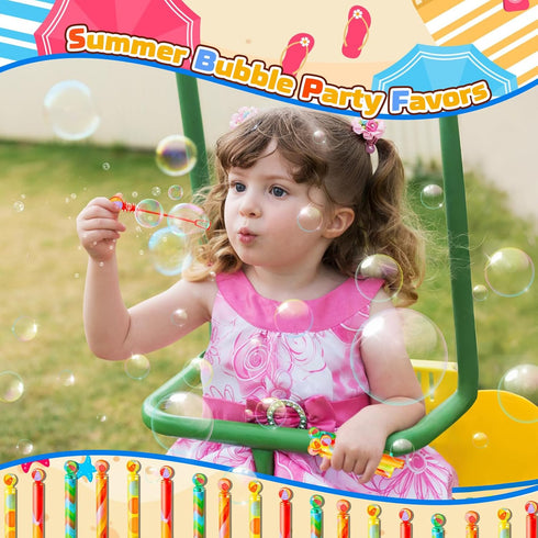 SCIONE 36 Pack Mini Bubble Wands, Beach Ball Bubbles Party Favors for Kids, Goodie Bag Stuffers, Summer Bubble Wands Treasure Box Toys, Classroom ...