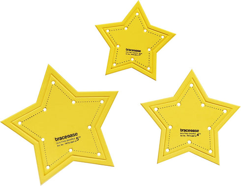 Traceease 5,Point Star Quilting Template Stencils Set of 3-3"/4"/5" inches DIY Sewing Quilt Patchwork templates for Quilting-KB...