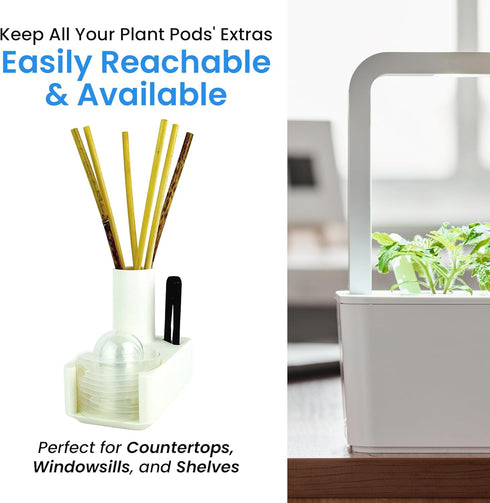 Solutions Smart Garden Click and Grow Storage Caddy, Stylish 3D Printed Plant Caddy For Plant Pods Storage, A Great Addition for Your Hydroponic H...