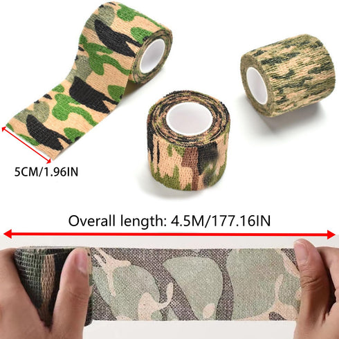 EKIND Multi-functional Self-Adhesive Camouflage Tape Wrap, Waterproof and Non-Slip for Hunting Guns, Knife Handles, Camping Gear and More - 14.7ft...