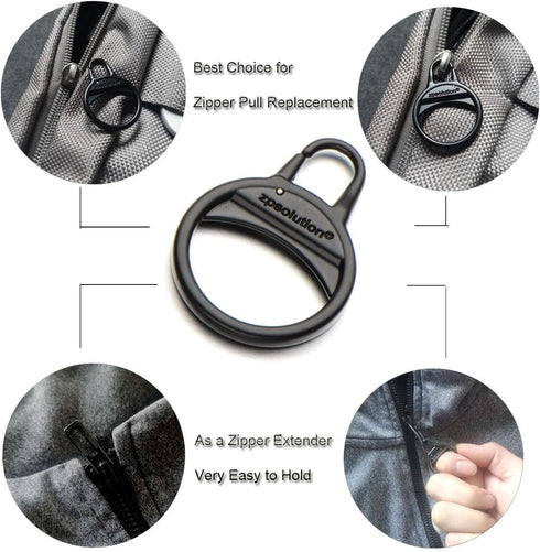 Zpsolution Zipper Ring Pulls Zipper Tab Replacement for Luggage Suitcase Backpack Handbags Boots Jackets...