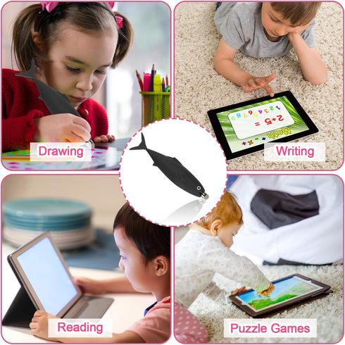 Kid-Friendly Stylus Pen for Touch Screens, Black Fish Shaped Capacitive Stylus Pen Kid Tablet Stylus Pen Children's Crayon Stylus Pen for Touch Sc...