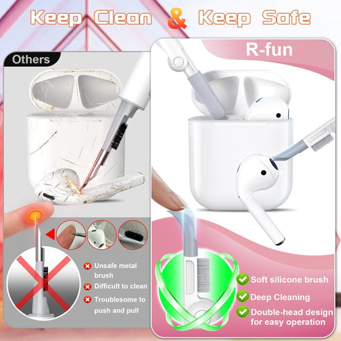 R-fun Compatible with AirPods 2nd Generation 2019,1st Gen 2016 Charging Case Cover, Full Drop Protection Auto Pop-Up Lid Compatible with Airpods C...
