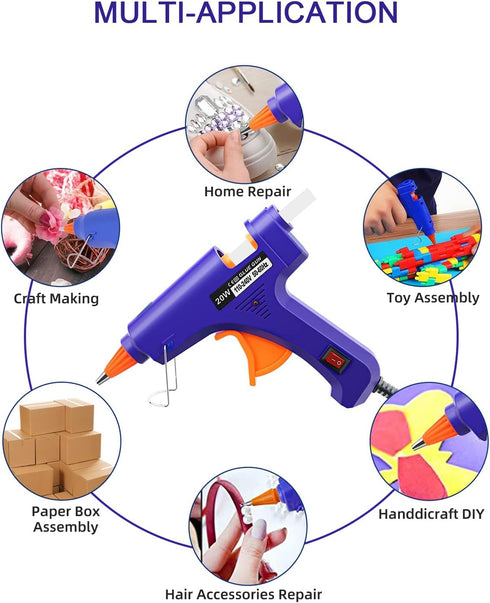 Hot Glue Gun Kit: Mini Hot Glue Guns Kit with 20 Sticks Melt Glue Gun Craft for Kids School DIY Arts Home Quick Repairs (2 Pack)...