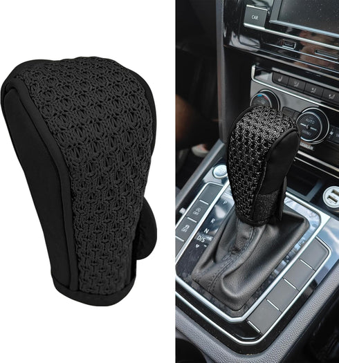 Car Gear Shifting Knob Cover, Breathable and Anti-Slip Automatic Shift Knob Handle Protective Cover, Universal Auto Interior Accessories for Cars,...
