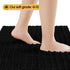 Upgrade Luxury Black Bathroom Rug Mat 17"x47.5", Ultra Soft Thick Absorbent Bath Mats, Non Slip Chenille Toilet Mat for Bathroom, Bedroom, Kitchen...