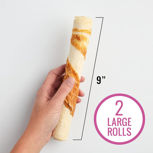 Good ‘n’ Fit Rolls Made with Real Lamb, 2 Large Rolls, Treat Your Dog to Long-Lasting and Highly Digestible Rawhide Chews...