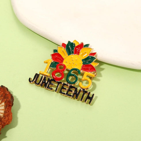 African Brooches for Women Juneteenth Africa Map Queen Brooch Pins 1865 Sunflower Black History Month Brooches Juneteenth African Jewelry Accessor...