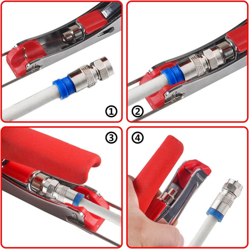 Coax Cable Crimper Kit Tool for RG6 RG59 Coaxial Compression Tool Fitting Wire Stripper with 20pcs F Compression Connectors...