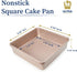 Ultra Cuisine Nonstick Square Cake Pan, Even Baking and Roasting, Easy to Clean, Durable Quality, Warp & Scratch Resistant Texture for Easy Releas...