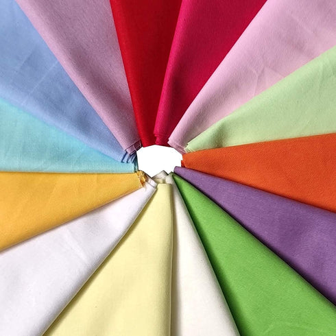 14pcs Twill Solid Cotton Fabric for Sewing Fat Quarters Fabric Bundles for DIY Quilting 18x22inches (46x56cm)...