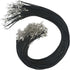 50 Pcs Black Waxed Necklace Cord 2MM Waxed Leather Cord Rope with a Lobster Claw Clasp Necklace Cord Bulk for Jewelry Making Bracelet Chain Neckla...