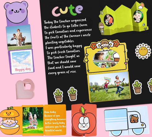 Evgeniya Pop Up Greeting Card Making Kit DIY 3D Greeting Cards Scrapbook Supplies kit Cartoon Making Material Set for Birthday Invitation Album DI...