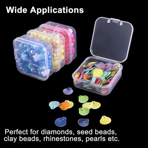 Quefe 30pcs Bead Organizers in A Clear Organzier Box, 2 Sets Clear Plastic Diamond Painting Storage Container with Mini Boxes for Craft Organziers...