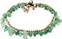 Handmade Green Aventurine Stone Chip Elephant Charm Brass Beads Anklets Bracelet 10 Inches...
