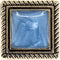 20 pcs Vintage Square Blue Enamel Metal Shank Sewing Buttons for Coats -25mm -1" Diagonal...
