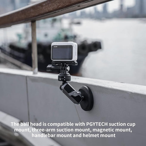 PGYTECH CapLock Action Camera Ball-Head Quick Release Set Compatible with OSMO Action 4/3, Gopro Hero 12/11/10, Action Cameras and Smartphones...