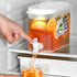 Cold Kettle with Faucet in Refrigerator, Drink Dispenser for Fridge, Plastic Water Jugs Fruit Teapot Lemonade Bucket Drink Container for Fridge, a...
