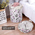 UUJOLY Collapsible Laundry Basket, Laundry Hamper with Handles Waterproof Round Cotton Linen Laundry Hamper Printing Household Organizer Basket, 1...