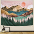 ARFBEAR Mountain Tapestry Forest Tree Popular Wall Hanging Tapestry Nature Landscape Green and Brown Beach Blanket(Large-79 x 59 in) …...