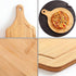 Bamboo Cutting Board,Meat Chopping Boards,Pizza Peel Paddle with Handle for Homemade Baking Pizza Bread Cake Fruit Vegetables (Round-Board)...