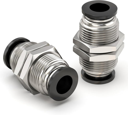 TAILONZ PNEUMATIC 4MM OD Straight Through Baffle Quick Insertion Trachea Connector PM-4?Pack of 10?...