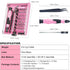 VCELINK Pink Screwdriver Set, Upgraded Small Precision Screwdriver Kit 45 in 1 with Case, Magnetic Repair Tool Set Gift for Women Compatible with ...