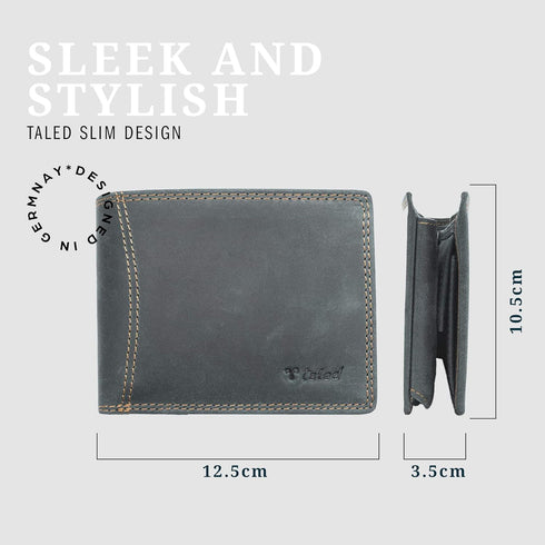 Genuine Leather Wallet - RFID Blocking Wallet for Men,12 Card Holder with Coin Pocket for Men with Gift Box...