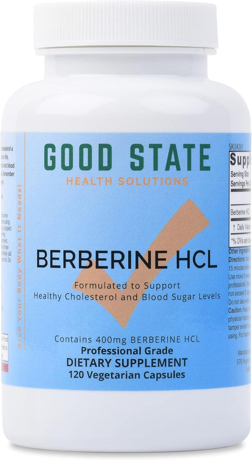 Good State Berberine HCL 400mg, 120 Vegetarian Capsules...