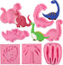 Dinosaur Fondant Silicone Chocolate Molds (7Pcs), Kid's Cartoon Dino Claws Clay Mold for cake decorating, sugar crafts. Dinosaur Theme Party Chris...