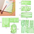 KESAPLAN 9 PCS Drawing Templates Plastic Rulers Multi-Function Measuring Rulers with French Curve Ruler,Geometric Drawings Templates Rulers Tool S...