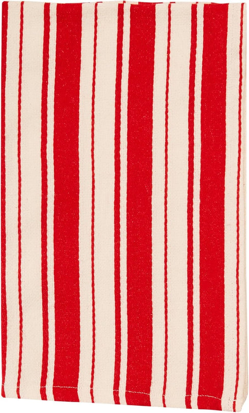 DII Heavy Duty Kitchen Cleaning Collection, Long-Lasting Quality, Cotton Dish Towel Set, 18x28, Striped Tomato, 3 Piece...