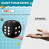 6 Inches Foam Dice Fun Filled Large Educational Toy Kawaii Giant Dice Decorative Eva Foam Jumbo Dice Big Square Building Blocks for Board Game Nig...