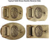 Indiana Metal Craft American Flag Solid Brass Belt Buckle with Belt Made in USA...