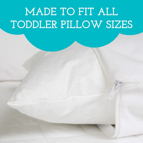 Little Sleepy Head Toddler / Travel Pillow Protector for Pillows 13x18 and 14x19 (1-Pack)...