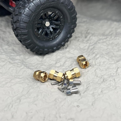 Brass Wheel Hex Hub 10mm(+6mm) Extenders Adaptor Set for 1/18 TRX4M Upgrade Parts RC Crawler Car...