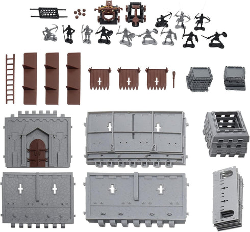 Medieval Castle Toys,Knight Game Soldier Model Building Accessories, DIY Assembled Castle Model Set,Playset Gifts...