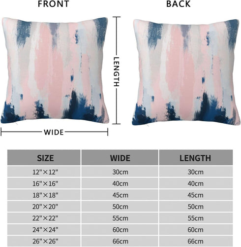 Nebra Abstract Blush and Blue Throw Pillow Covers Cozy Square Throw Pillowcases Home Decor for Bed Couch Sofa Living Room Cushion Cover 18*18inch,...