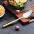 Berglander Solid Spoon, Stainless Steel Gold Handle Solid Cooking Spoon With Titanium Plating, Gold Handle Solid Serving Spoon, Kitchen Spoons, Sp...