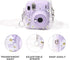 Clear Case for Fujifilm Instax Mini 12/11/9/8 Instant Camera Bag - Instax Mini 11 case with Adjustable Shoulder Straps (Transparent Daisy)(No Came...