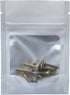 HANSER | Smell Proof Odorless Mylar Resealable Foil Pouch Bags with clear Window | Stand up bottom | Airtight | matte white | 100 Pieces | 3x4 inc...