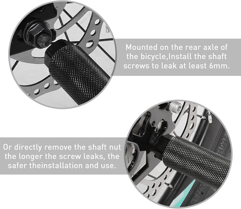 2pcs Bike Foot Pegs Aluminum Alloy Bicycle Pegs Mountain Bike Cycling Rear Stunt Pegs Fit 3/8 inch Axles (Black)...
