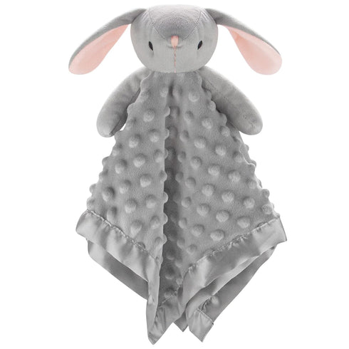 Pro Goleem Loveys for Babies - Soft Security Blanket Baby Snuggle Toy Newborn Stuffed Animals Baby Gifts for Boys and Girls, Grey Bunny 16 Inch...