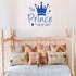 Maydahui 2 PCS Wall Sticker The Prince/Princess Sleep Here 12.6 Inch Little Crown Star Art Quotes Wall Decal Decor for Living Room Bedroom...
