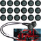 TMH 3/4 Inch Mount Smoked Lens RED LED Small Clearance Side LED Marker Lights Trailer Truck RV ATV Car Bus Van (Pack of 20)...