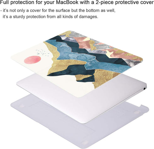 iCasso for MacBook Air 13 Inch Case 2018-2020 Release A2337 M1/A1932/A2179 with Retina Display Touch ID, Protective Hard Shell Case and Keyboard C...