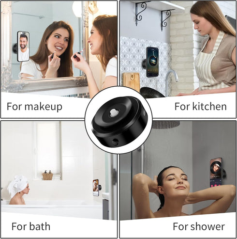 Electric Vacuum Magnetic Suction Car Phone Mount, Strong Suction for Car Kitchen Mirro Gym Bath Shower & All Smooth Surface, Portable&Easy to use,...